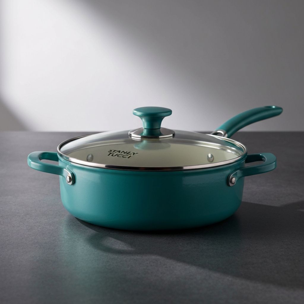 Stanley Tucci 4 qt Sauce Pan in Venetian Teal