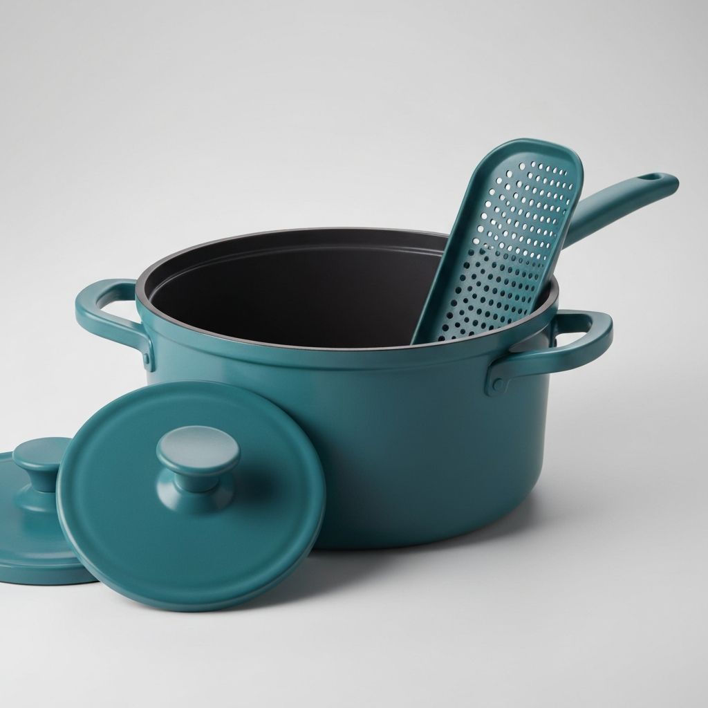 8 qt Stockpot with Pasta Insert - Stanley Tucci Cookware