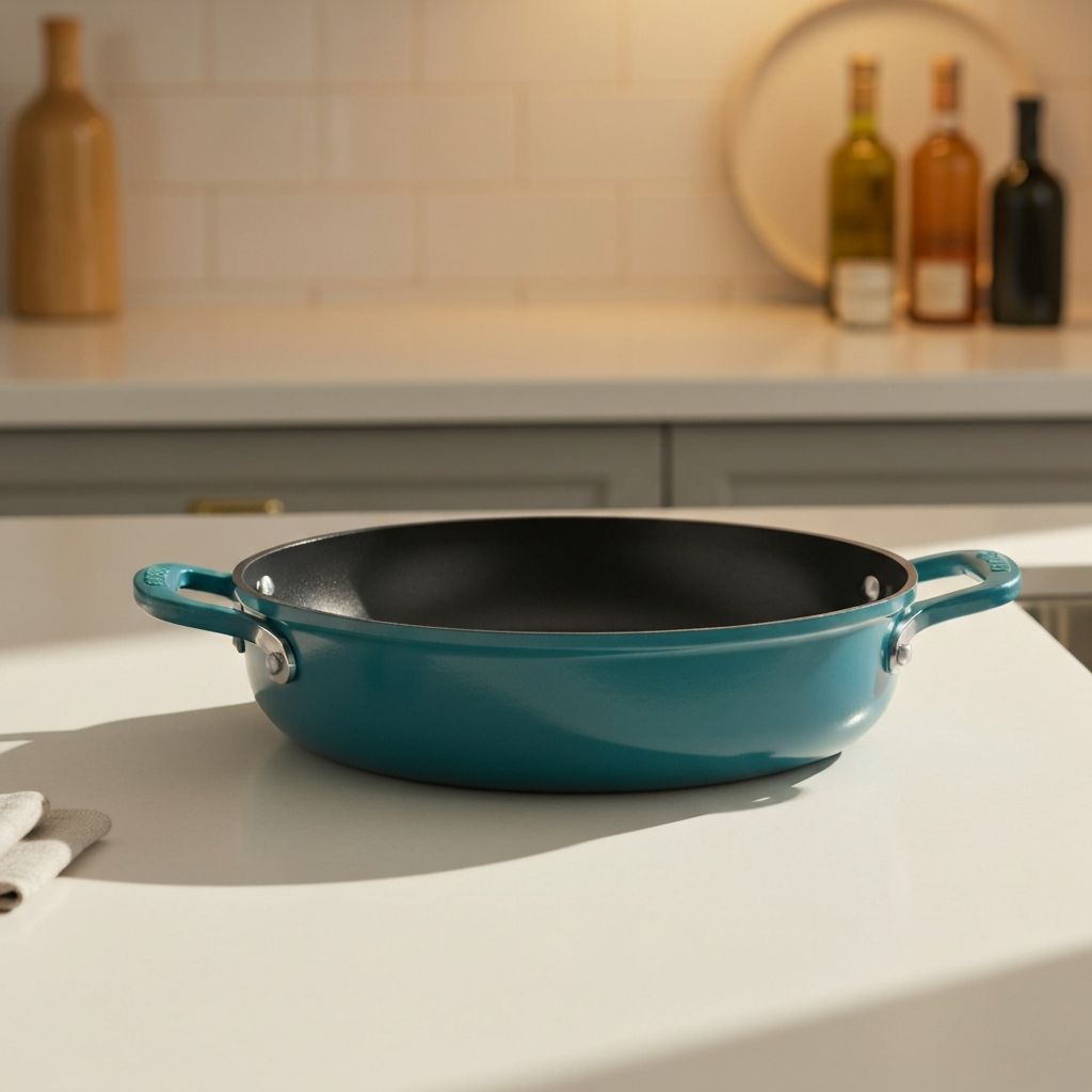 The Stanley Pan 4.5 qt - Stanley Tucci Cookware signature everyday pan in Venetian Teal